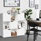 White Cube Storage Cabinet 9 Cubby Organizer Bookcase With Doors